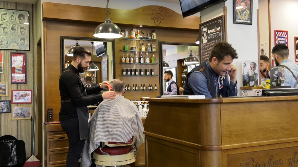 reception barber shop